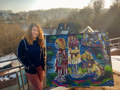 Imagen de  Claudia Parra, de Guatapé a Alemania: pintando historias de migración y cultura