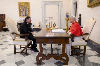 Imagen de  Gustavo Petro habló de la situación en Colombia y Latinoamérica en su visita a León XIV