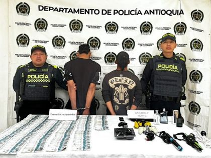 Imagen de  Tres capturados y un vehículo recuperados en operativos de la Policía en Marinilla