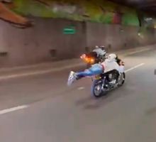 Movilidad anuncia medidas tras video de piruetas en el túnel mundialista que circula en redes sociales