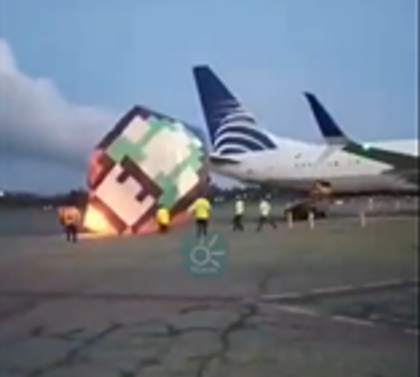 Imagen de  Un globo invadió la plataforma del Aeropuerto José María Córdova