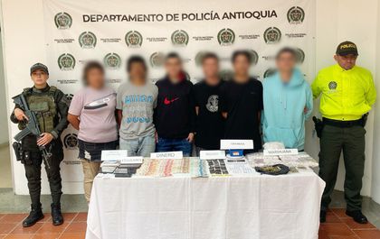 Capturaron en Sonsón a seis integrantes de El Mesa, dos de ellos señalados de sicarios