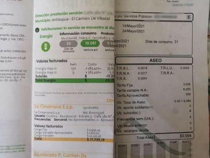 Imagen de  La Cimarrona E.S.P aclaró dudas sobre el cobro de la tarifa de aseo en El Carmen