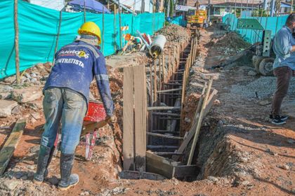 Imagen de  Guatapé avanza en las obras para el embellecimiento de sus calles