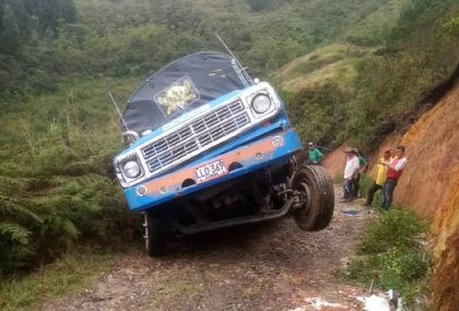 Imagen de ¡Qué susto! En video quedó registrado el momento en el que un camión se fue a un abismo en Guarne