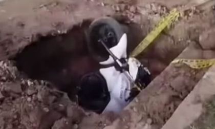 Un guarda de tránsito se fue a un hueco en Cali y resultó herido