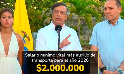 Gobierno fijó salario mínimo vital de dos millones de pesos para 2026
