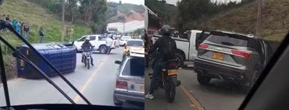 Imagen de  Accidente múltiple deja dos personas lesionadas en la vía Marinilla-El Peñol