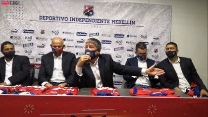 Rueda de prensa presentación Bolillo Gómez nuevo técnico Independiente Medellín DIM noticias fútbol colombiano 2020