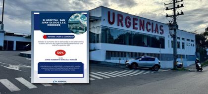 Imagen de  Hospital San Juan de Dios de Rionegro alerta por alta ocupación en el servicio de urgencias