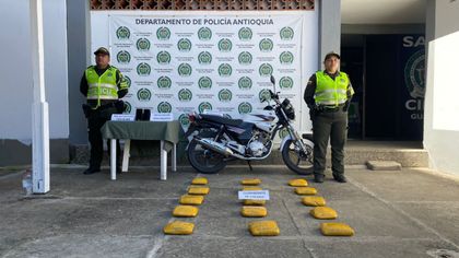 Imagen de Autoridades de Guarne incautaron 15.000 gramos de clorhidrato de cocaína y una motocicleta