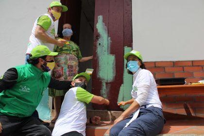 Antioquia se pinta de vida: 129 fachadas fueron transformadas en San Vicente