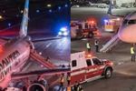 Imagen de Consternación en Estados Unidos: un peatón murió tras ser arrollado por un avión en pleno despegue