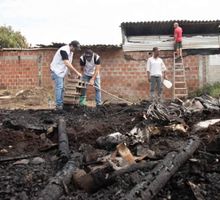 Así quedó la huerta comunitaria del jarillón tras el incendio que movilizó a la comunidad en Calimío Norte
