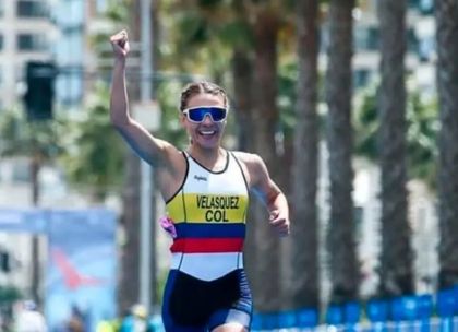 Imagen de  María Carolina Velásquez, triatleta marinilla, se ubicó entre las diez mejores del Panamericano de Antofagasta