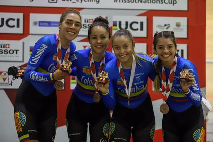 Imagen de  Ciclistas de La Ceja y El Carmen ganaron oro y bronce en la Copa de Naciones de Pista