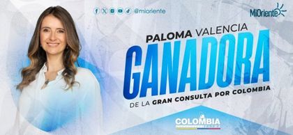 Imagen de  Paloma Valencia avanza a primera vuelta tras triunfo contundente en la «Gran Consulta por Colombia»