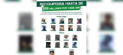 Imagen de  Gobernación de Antioquia anuncia recompensa por incitadores de bloqueos del paro minero en el Bajo Cauca