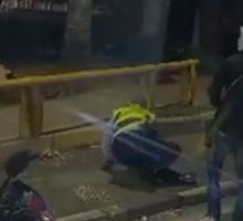 En Cali, motociclista infractor propinó una golpiza a guarda de tránsito en operativo frente al CAM