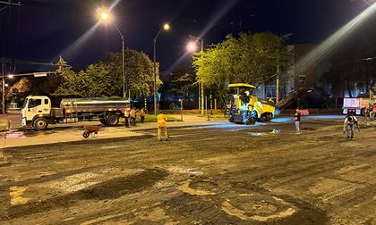 De noche y con maquinaria: así renovaron la carrera 66 con calle 14 en Cali