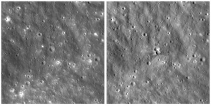 Imagen de La NASA muestra el cráter causado por impacto de restos de una nave de SpaceX en la Luna