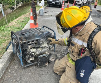Imagen de Planta a base de gasolina se incineró dentro de un vehículo de EPM en San Antonio de Pereira