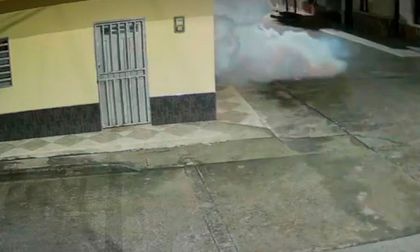 Momento de la explosión en atentado en La Victoria