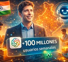 India alcanza 100 millones de usuarios semanales de ChatGPT, dice Sam Altman