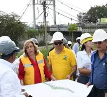 Nuevo puente de Juanchito en la recta final