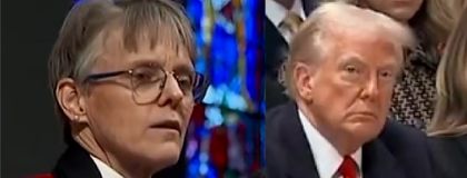 Imagen de  Obispa le pidió a Donald Trump, en plena misa, tener “misericordia” de los migrantes y LGBTI