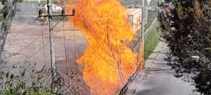 Imagen de Incendio en Rionegro cerca a la Casa de Justicia