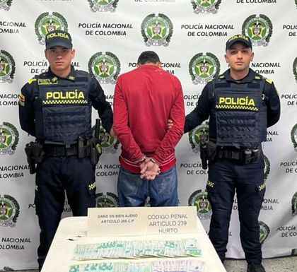 Imagen de Un hombre que había hurtado $9 millones en un establecimiento comercial fue capturado en El Retiro