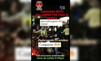 Si las caravanas de motos generan aglomeraciones, están prohibidas: Alcaldía de Rionegro