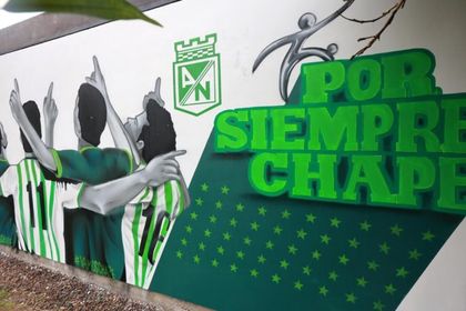 Imagen de  El Atlético Nacional desvela un mural en su sede deportiva en homenaje al Chapecoense