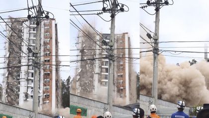 Imagen de #EnImágenes: Así fue el derribamiento controlado de Altos del Lago
