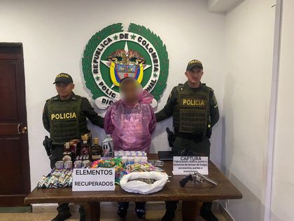 Imagen de Un hombre fue capturado en El Carmen por fabricación, tráfico, porte armas de fuego y hurto