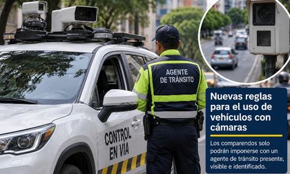 No más comparendos desde vehículos con cámaras sin un agente de tránsito presente