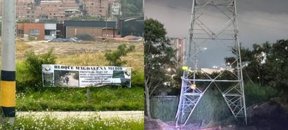 Imagen de  Atentaron con explosivos contra una torre de energía de EPM en Bello y dejaron pancarta del frente 36 de las disidencias Farc