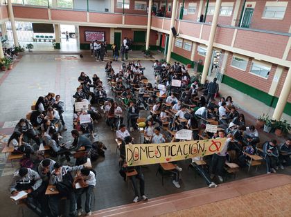 Imagen de  Continúan las manifestaciones en colegio de Rionegro