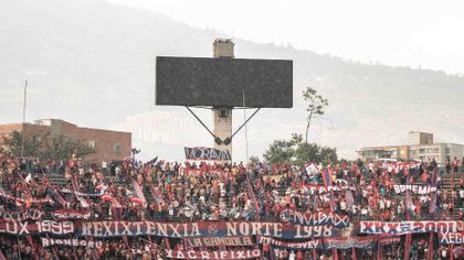 Regreso público hinchas Atanasio Girardot Independiente Medellín Vs Águilas Liga BetPlay