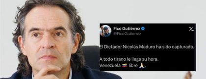 Imagen de  Federico Gutiérrez se pronuncia tras anuncio de captura de Nicolás Maduro