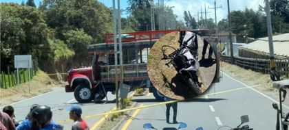 Imagen de  Un motociclista falleció tras colisionar con una chiva en la entrada de Sonsón