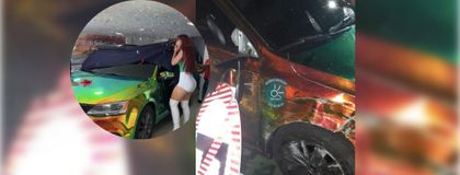 Imagen de Después de que “influencer” presumiera carro que compró, lo chocó en La Galería de Rionegro