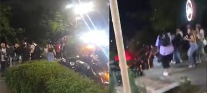 Imagen de En video: atraco en fila del Burger Master en Medellín terminó en intercambio de disparos