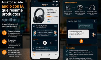 Amazon añade audio con IA que resume productos