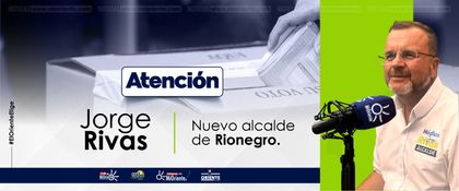 Imagen de Jorge Rivas, nuevo alcalde de Rionegro