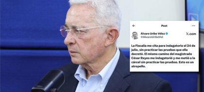 Imagen de “Es un atropello”: Álvaro Uribe tras la confirmación de la fecha para su indagatoria