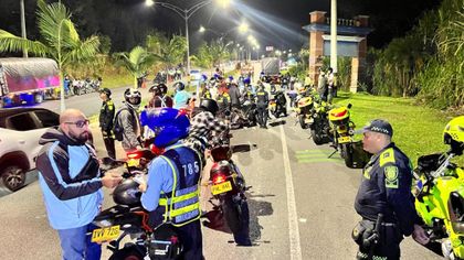Imagen de Operativo en Las Palmas dejó 151 comparendos y 43 motos inmovilizadas
