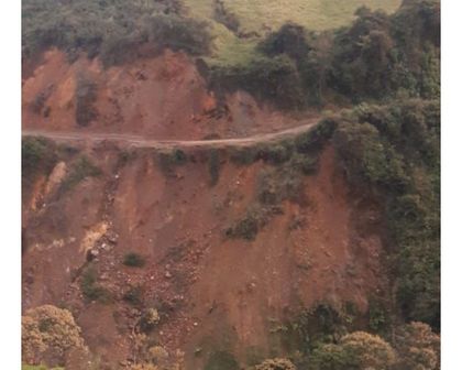 Imagen de  Alerta por pérdida de banca en la vía Abejorral-La Unión