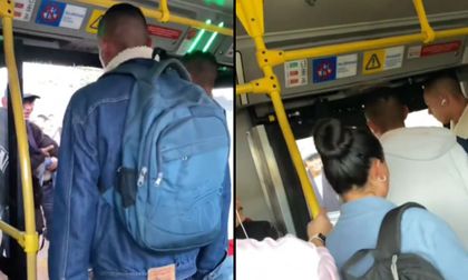 Video: jóvenes se fueron a los golpes en pleno bus de servicio público